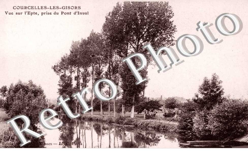 vue sur l'Epte prise du pont d'inval