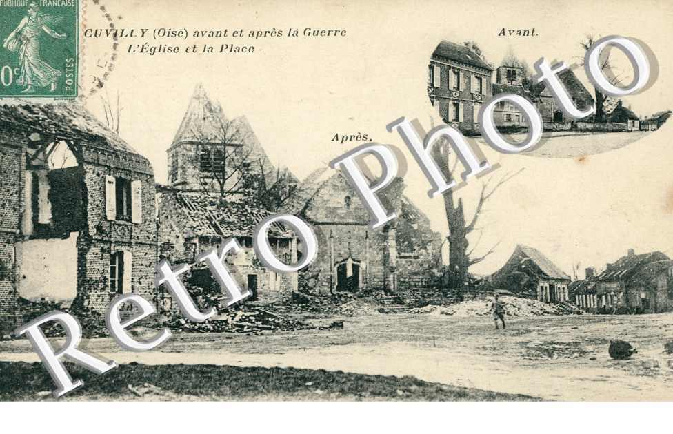 L'Eglise et la Place - Avant et Après