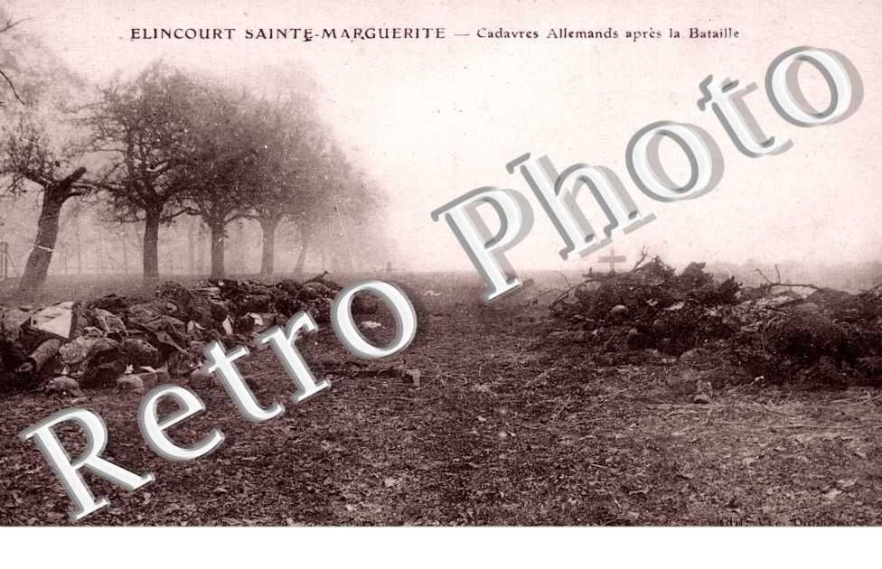 Cadavres allemands apres la bataille