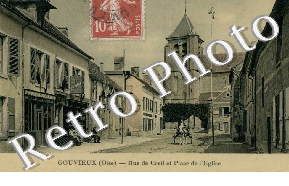 rue de Creil et place de l' Eglise