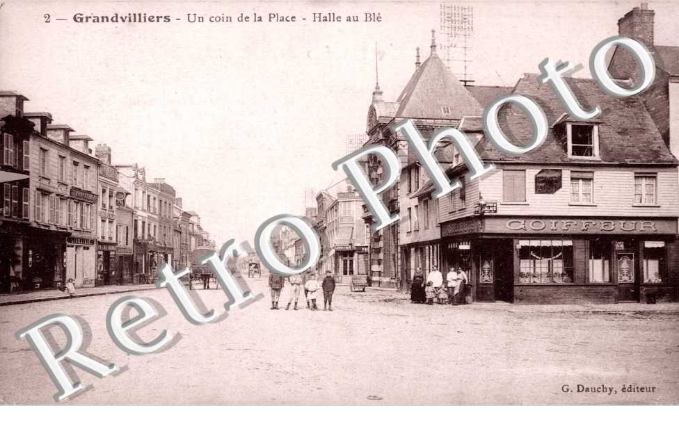 un coin de la place, halle au ble