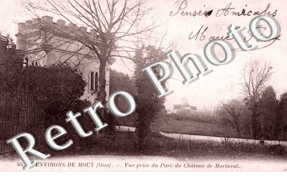 vue prise du parc du Chateau de Morainval