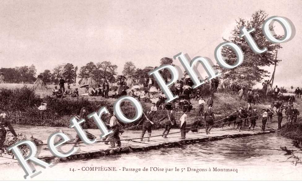 Passage de l'Oise par le 5e dragons - militaires