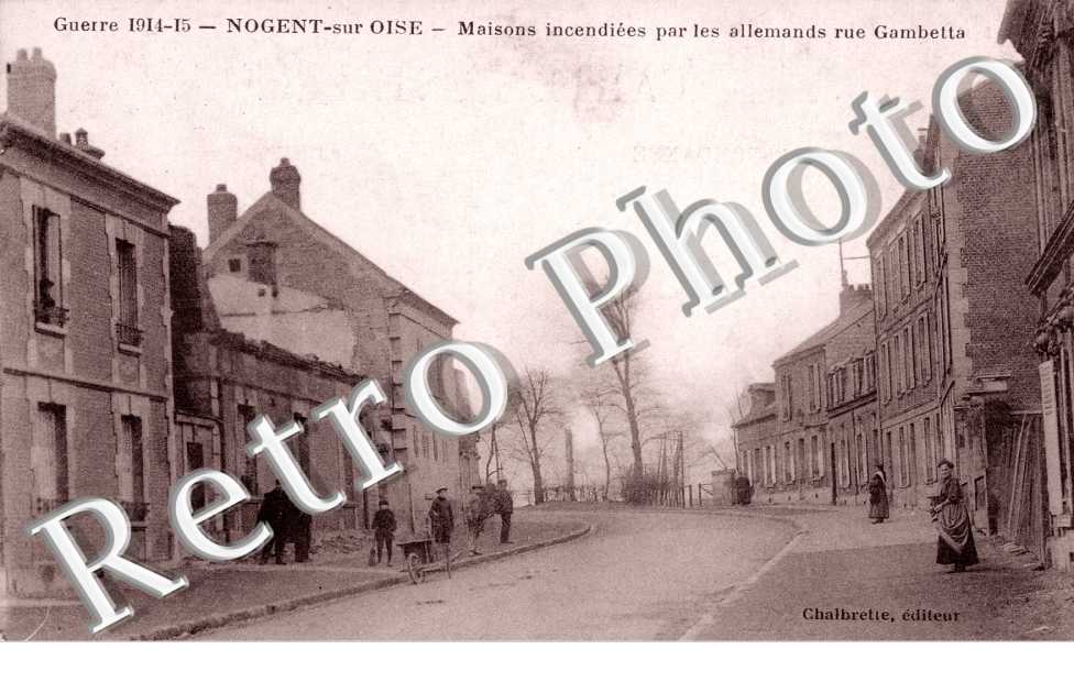 Maisons incendiees par les allemands Rue Gambetta