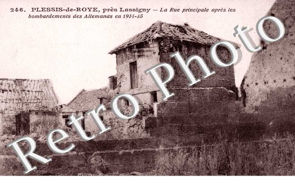 la rue principale après les bombardements