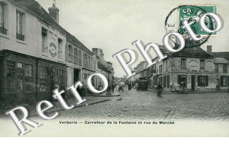 Carrefour de la fontaine et rue du marche