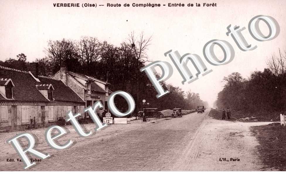 route de compiegne entree de la foret