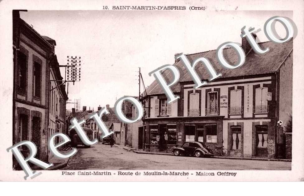Saint Martin d'Aspres -  Place Saint Martin, Route de Moulin La Marche et Maison Geffroy