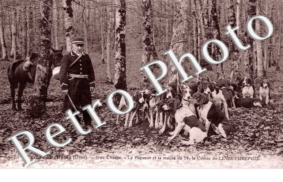 un chasse - le piqueur et la meute