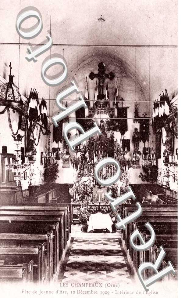 Intérieur de 'eglise - Fête de Jeanne d'Arc 12 décembre 1909