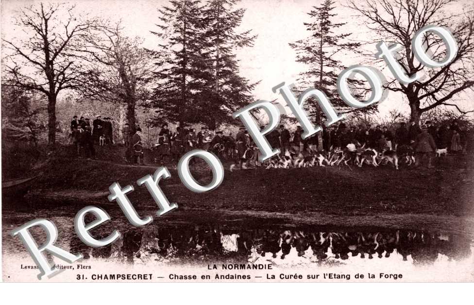 n Andaines - la curee sur l'etang de la forge (CHASSE A COURRE)