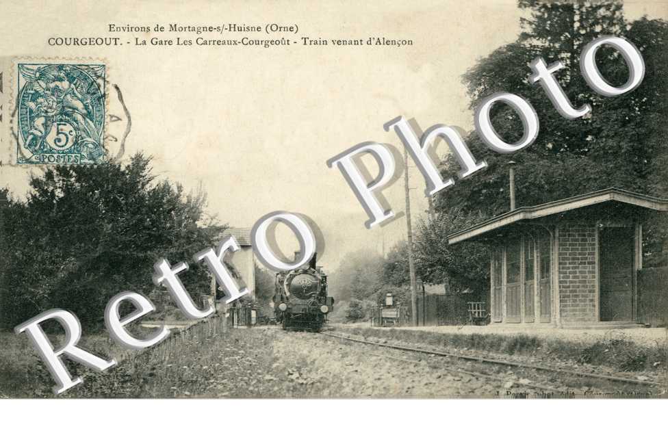 la Gare Les Carreaux-Courgeout, Train venant d'Alencon