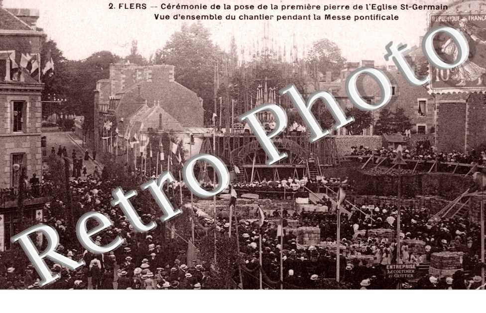 Ceremonie de la pose de la premiere pierre de l'Eglise Saint-Germain