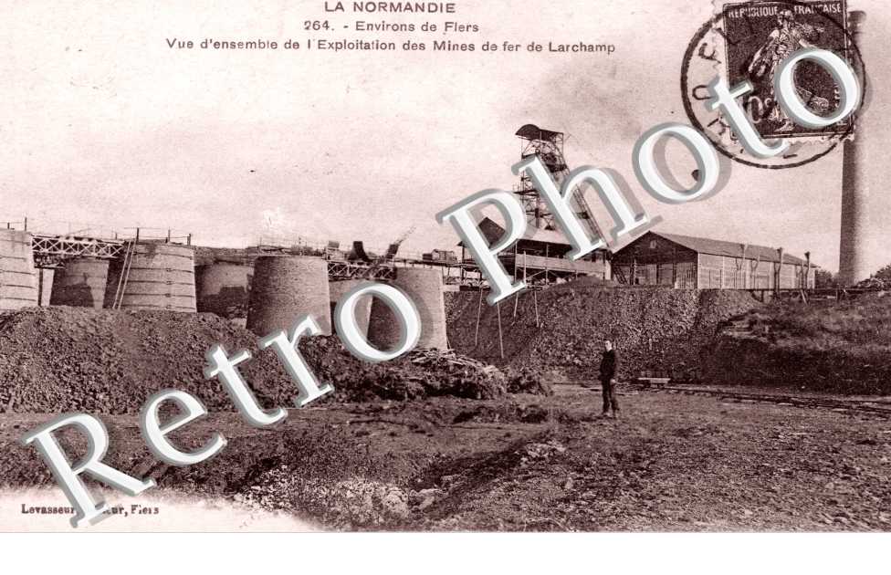 environs de Fiers, vue d'ensemble de l'exploitation des mines de fer
