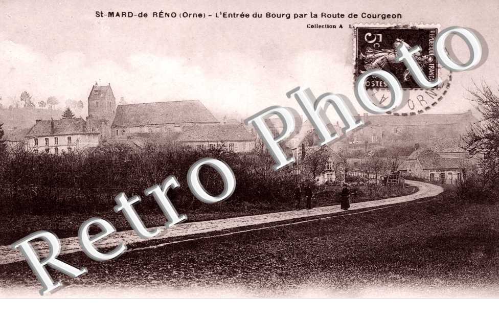 l'entree du bourg par la route de Courgeon