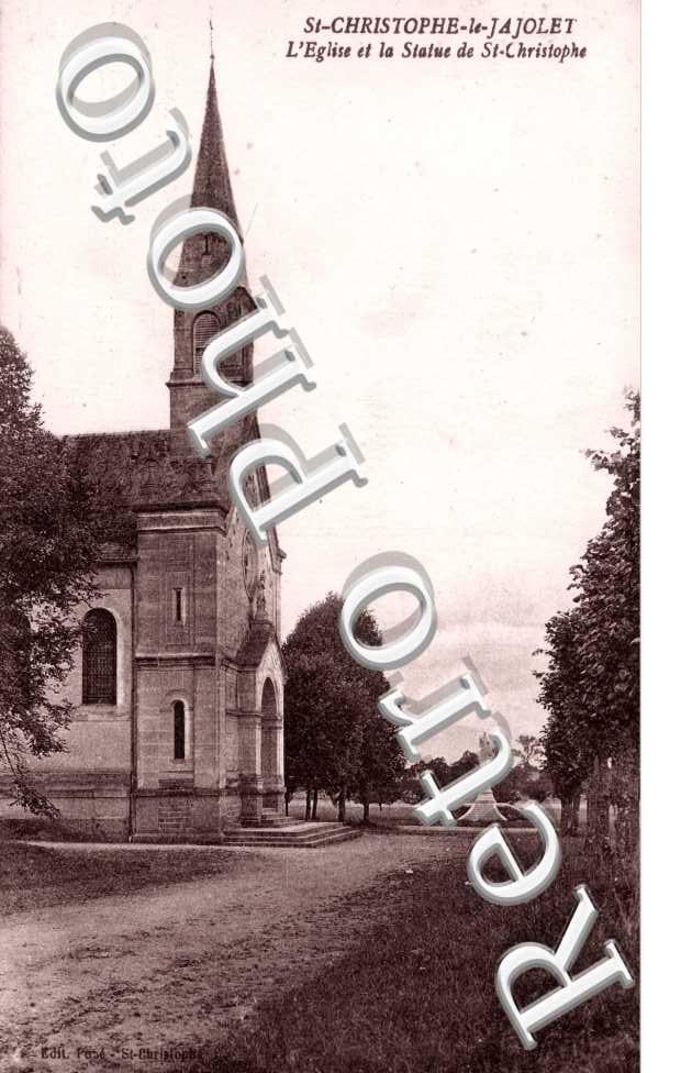 l'eglise et la statue de Saint Christophe