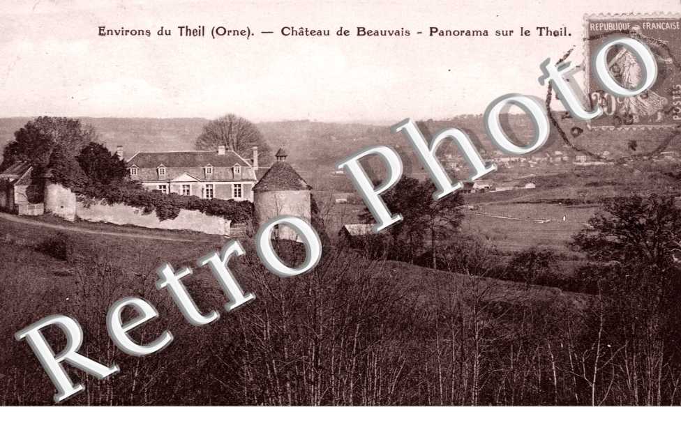 Chateau de Beauvais. Panorama sur le Theil