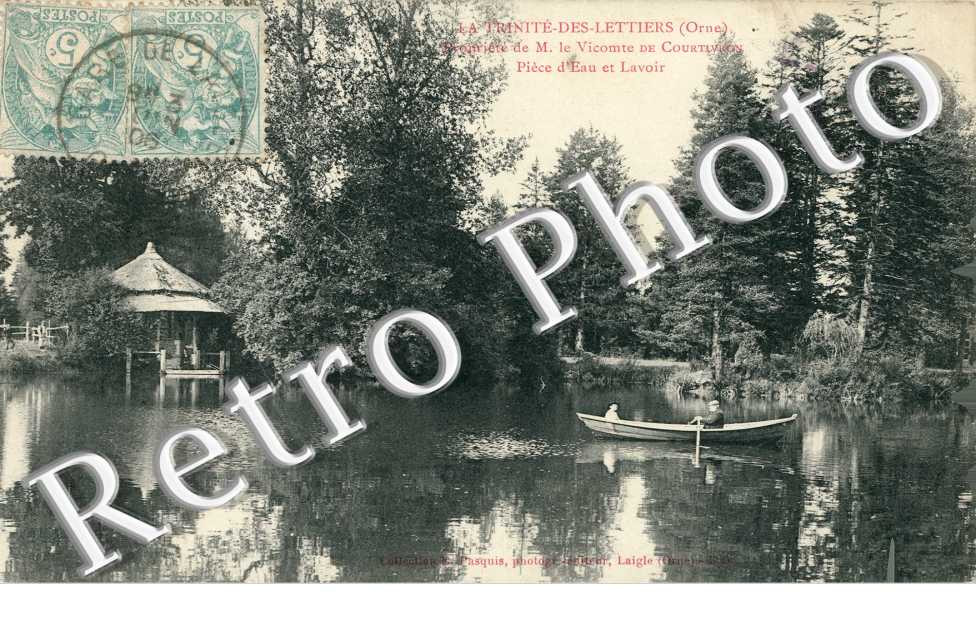 Propriété de M. le Vicomte de Coutivron - Pièce d'eau et Lavoir