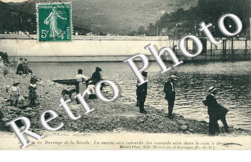 La fete du barrage de la Sioule - La course aux canards