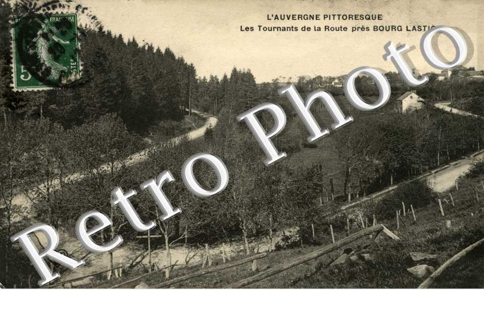 les tournants de la route pres Bourg Lastic