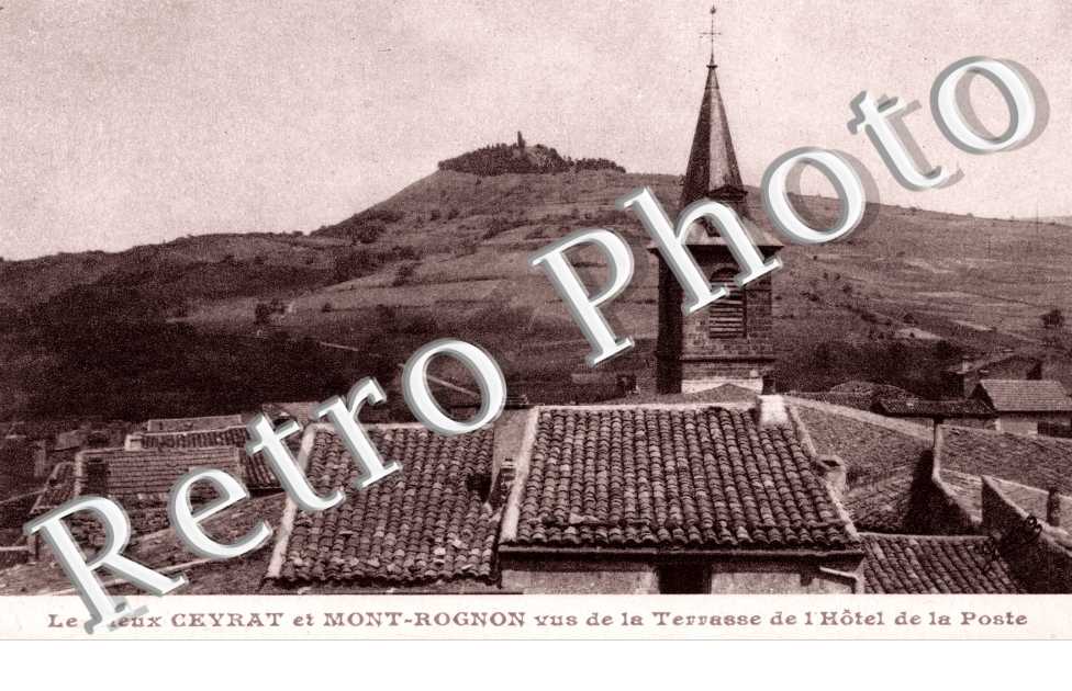 Vue sur le Mont Rognon et Terrasse de l'Hotel de la Poste