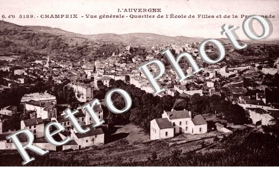 Vue generale, Quartier de l'Ecole des Filles et Promenade