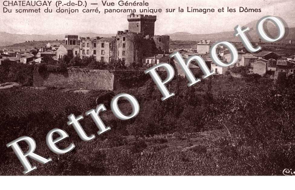 Vue Generale, Du sommet du donjon carre, panorama unique sur la Limagne et les Domes
