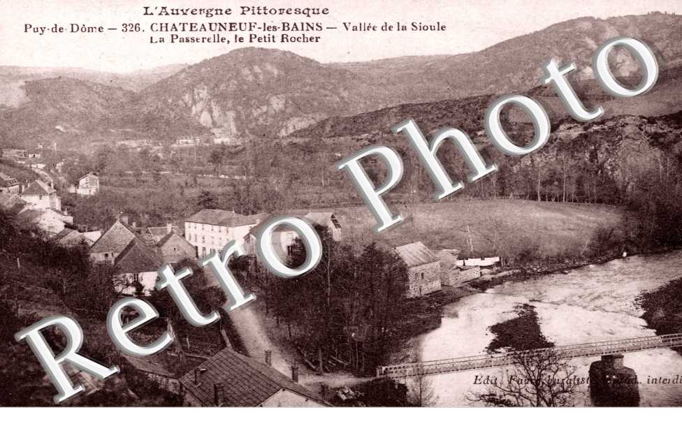 Vallee de la Sioule, la Passerelle, le Petit Rocher
