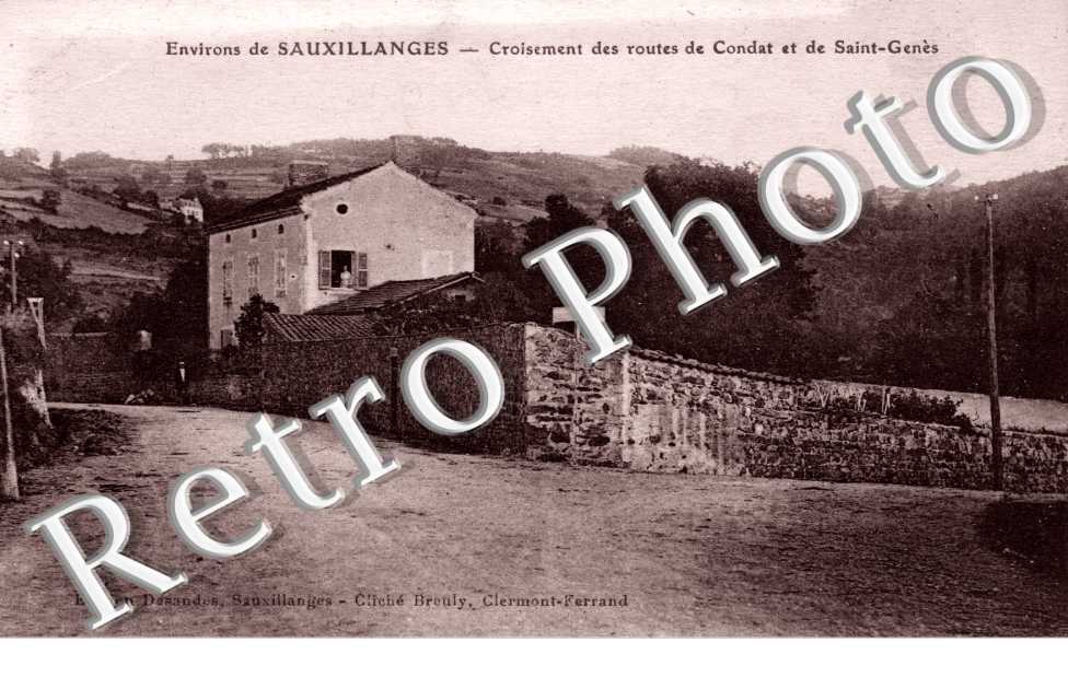 croisement des routes de Condat et de Saint Genes