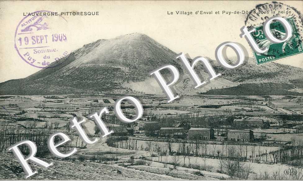 Vue Panoramique, Enval et le Puy-de-Dome sous la Neige