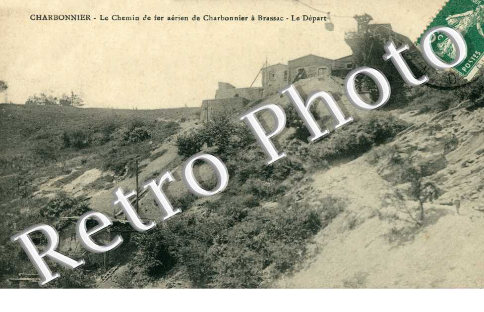 le chemin de fer aerien de Charbonnier a Brassac, le depart