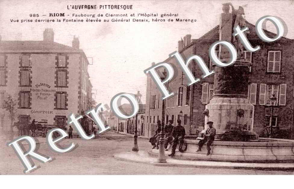 le Faubourg de Clermont et l'Hopital General, Vue prise derriere la Fontaine