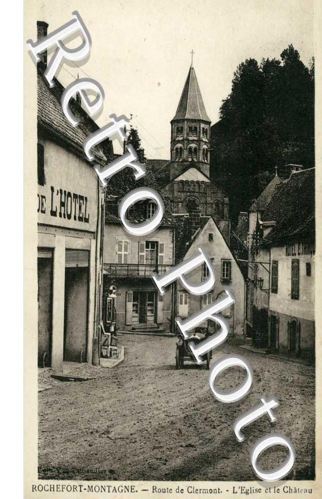 Route de Clermont, l'Eglise et le Chateau