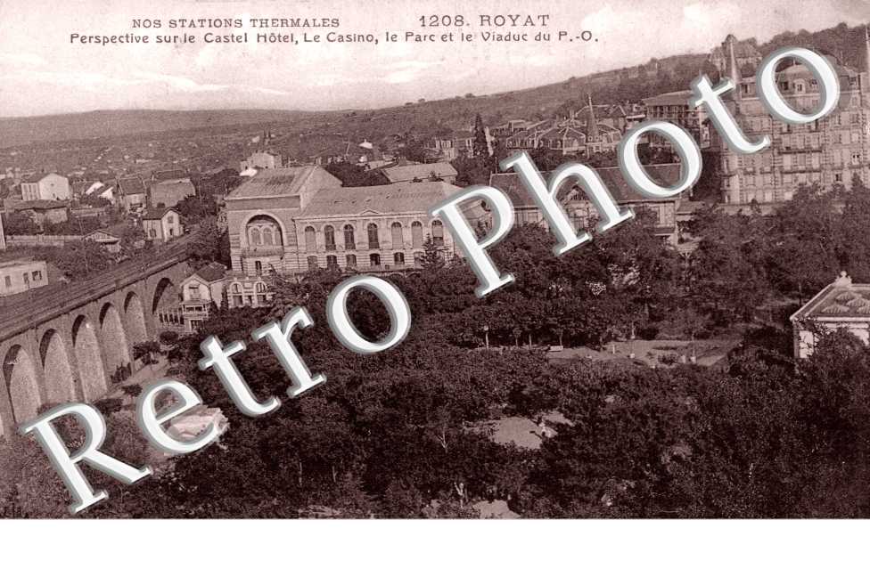 perspective sur le Castel Hotel, le casino, le parc et le Viaduc