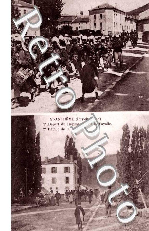 Départ du Régiment pour la Fayolle - Retour