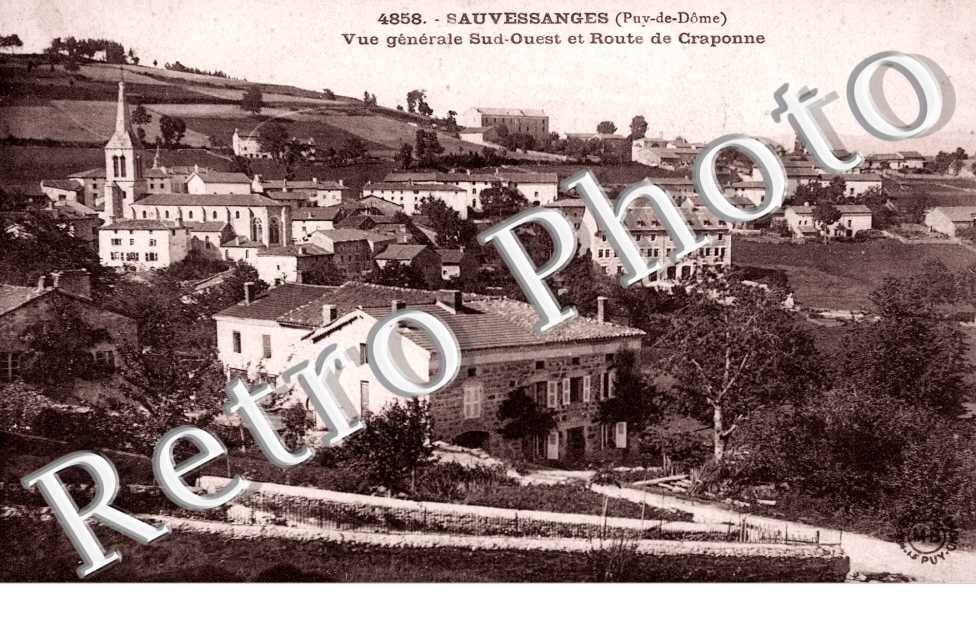 Vue Generale Sud-Ouest et Route de Craponne