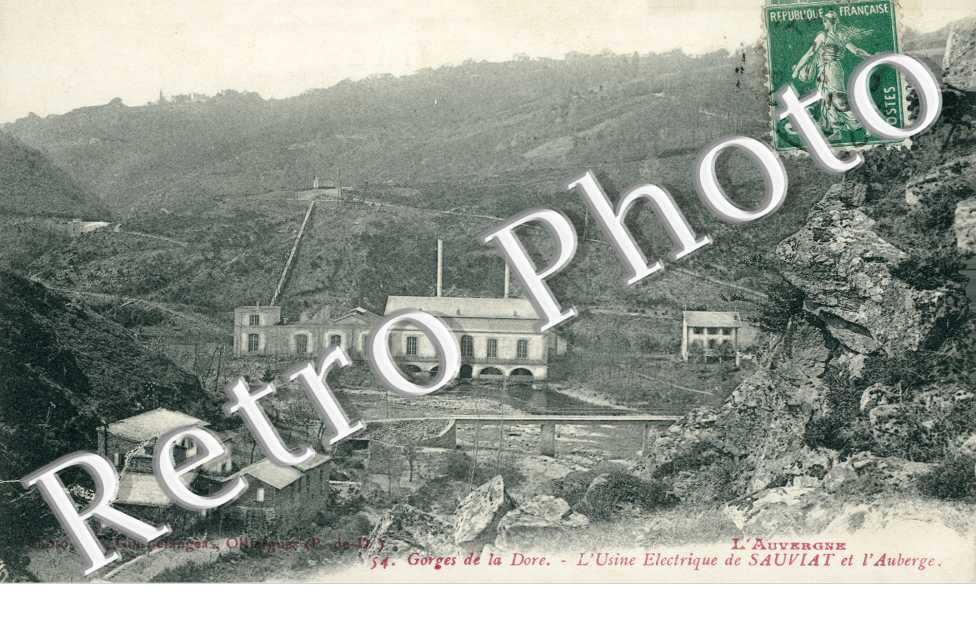 l'usine electrique de Sauviat et l'auberge