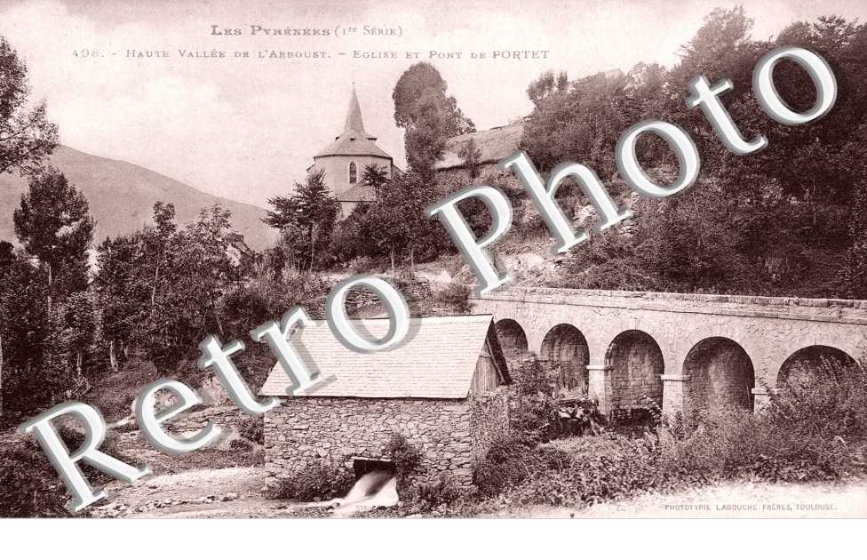 haute vallee de l'Arboust  Eglise et Pont