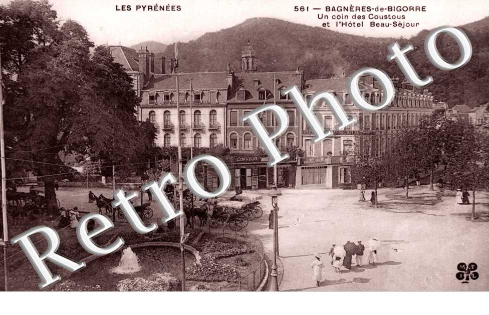 Bagneres-de-Bigorre, Un Coin des Coustous et l'Hotel Beau-Sejour