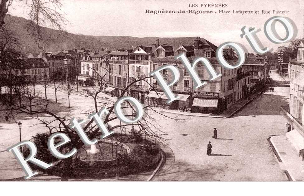 Bagneres-de-Bigorre, Place Lafayette et Rue Pasteur