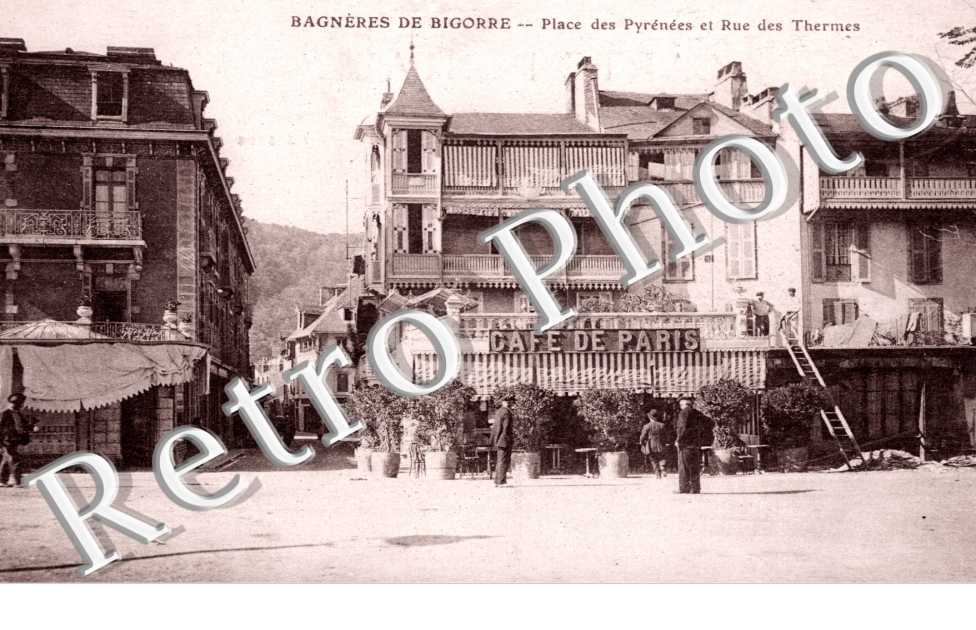 Bagneres-de-Bigorre, Place des Pyrenees et Rue des Thermes