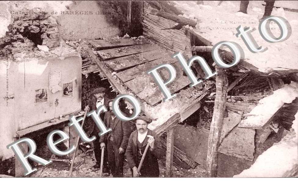 La Maison des Victimes apres l'avalanche du 2 fevrier 1907