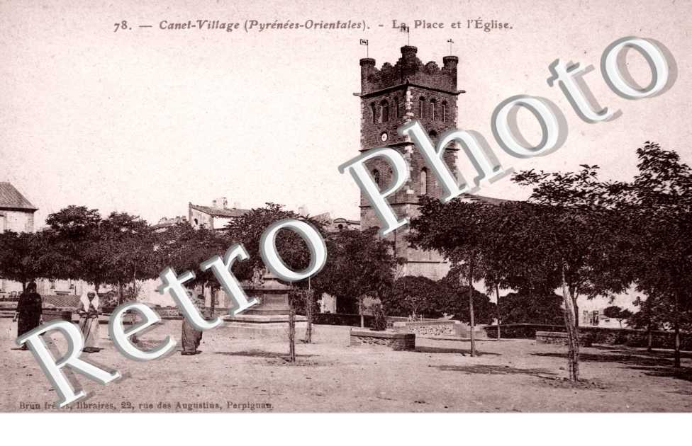 CANET-VILLAGE    La place et l'eglise