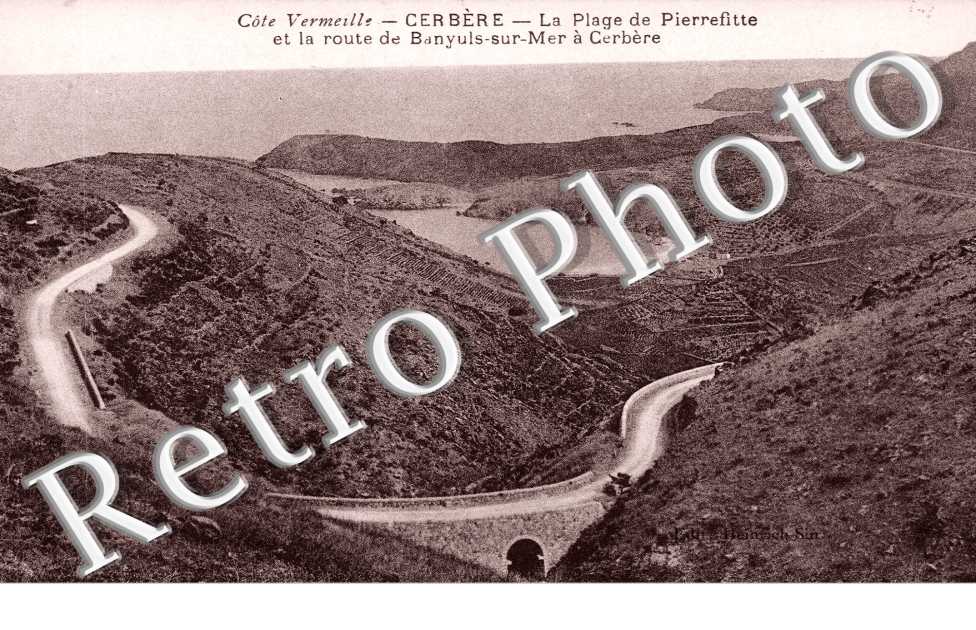 la plage de Pierrefitte et la route de Banyuls-sur-Mer