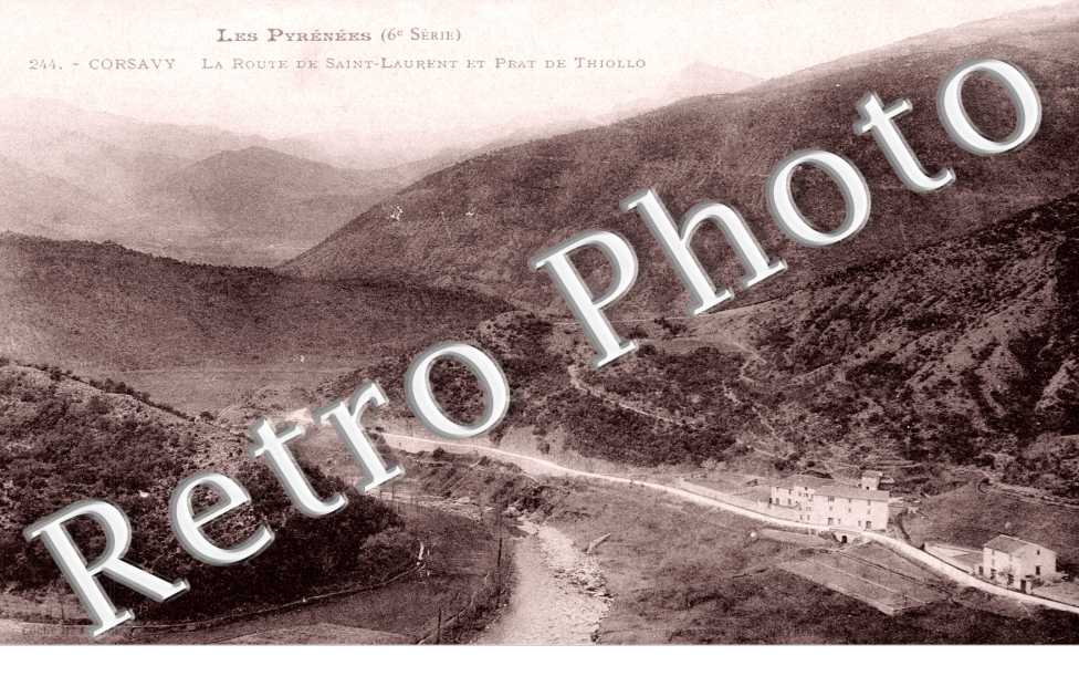 la route de Saint Laurent et Prat de Thiollo