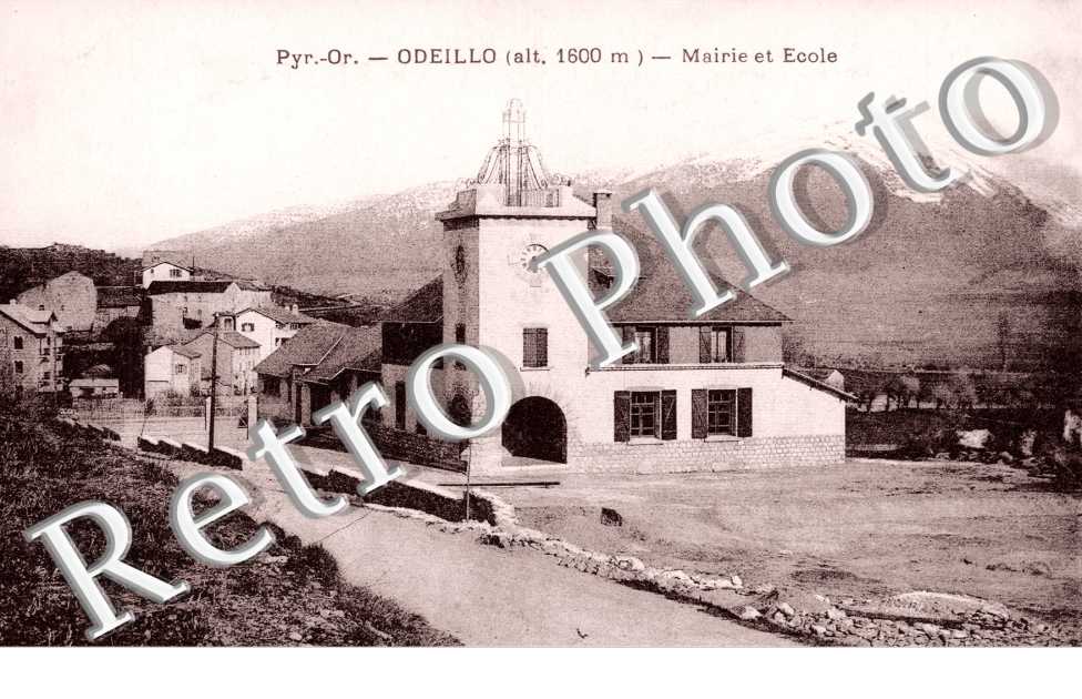 Odeillo, mairie et ecole