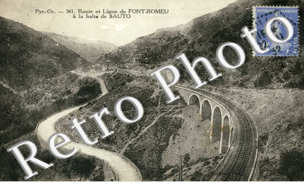 route et ligne de Font-Romeu a la halte de Sauto