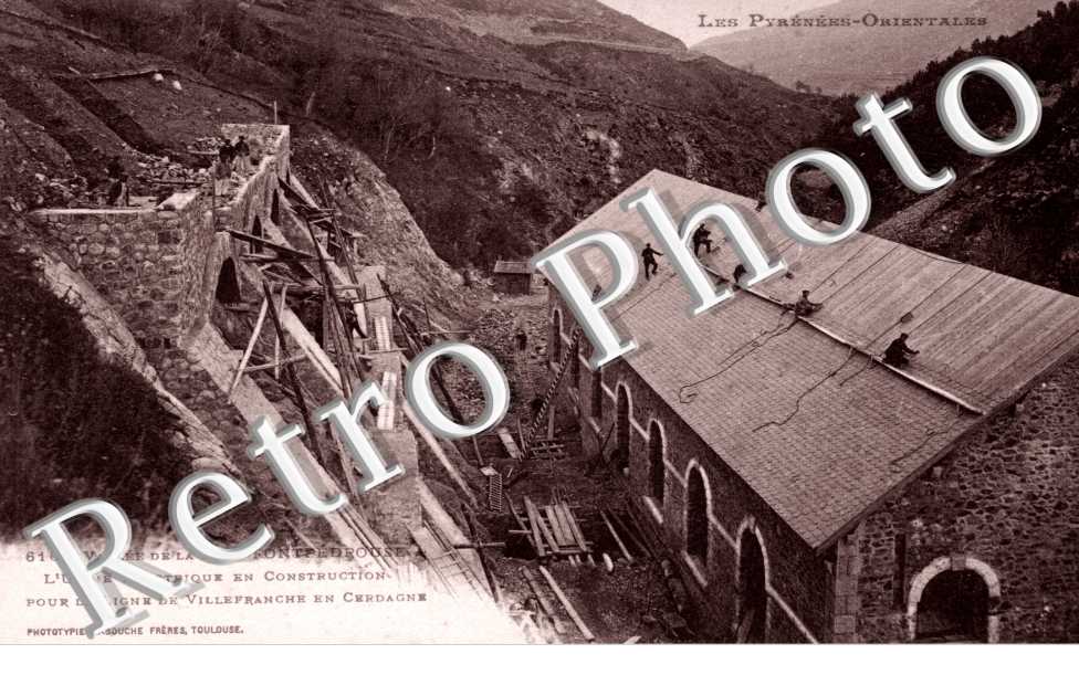 l'usine electrique en construction pour la ligne de Villefranche en Cerdagne