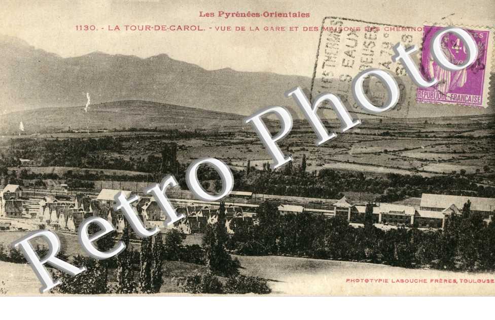 vue de la Gare et de la maison des Cheminots