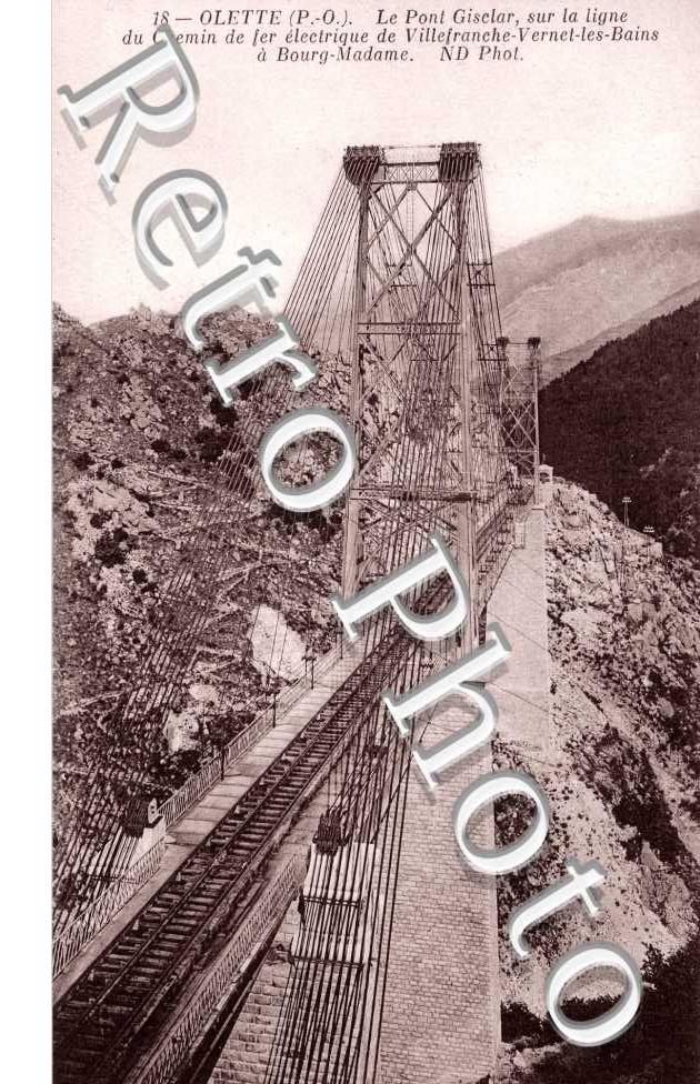 Pont Gisclar sur la ligne du chemin de fer électrique